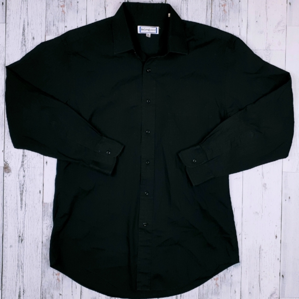 Vintage YVES SAINT LAURENT Men's 16.5 32-33 Small S Long Sleeve Button Up Shirt